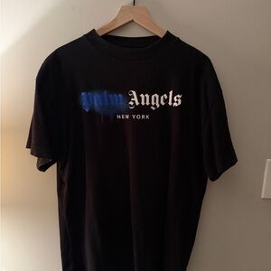 Palm Angels Black and Blue Graphic Tee